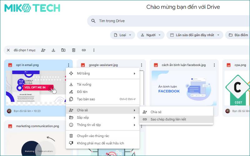 sử dụng google drive